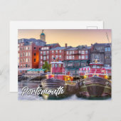 米国ニューハンプシャー州，ポストマス ポストカード (正面/裏面)