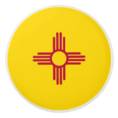 米国ニューメキシコ州旗とセラミックノブの引っ張り セラミックノブ (正面)