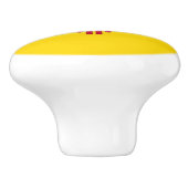 米国ニューメキシコ州旗とセラミックノブの引っ張り セラミックノブ (側面)