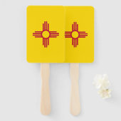 米国ニューメキシコ州旗を持つハンドファンのセット ハンドファン (正面&裏面)