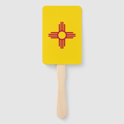 米国ニューメキシコ州旗を持つハンドファンのセット ハンドファン (裏面)