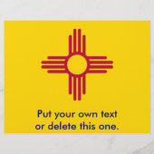 米国ニューメキシコ州旗を持つフライヤー チラシ (正面)