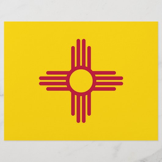 米国ニューメキシコ州旗を持つフライヤー チラシ (裏面)