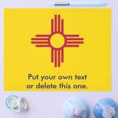 米国ニューメキシコ州旗を持つフライヤー チラシ (シングル)