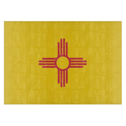 米国ニューメキシコ州旗 カッティングボード (正面)