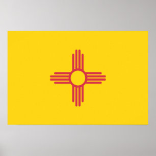 米国ニューメキシコ州旗 ポスター