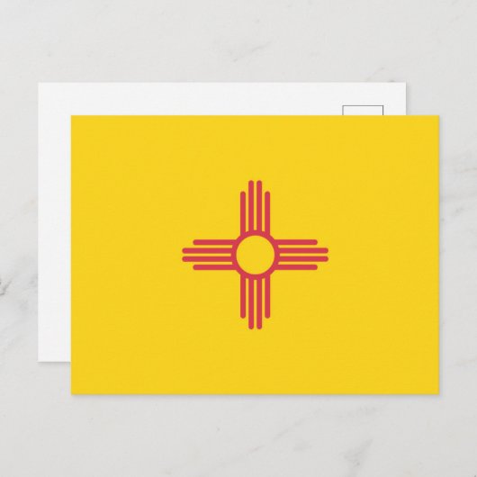 米国ニューメキシコ州旗 ポストカード (正面/裏面)