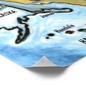 米国ニューヨークの地図ポスター ポスター (角)