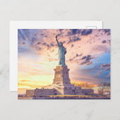 米国ニューヨークの自由の女神 ポストカード (正面/裏面)