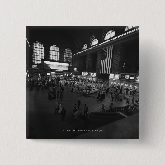 米国ニューヨークシティの壮大な中央場所 缶バッジ (正面)