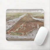 米国ニューヨーク州マンハッタンの航空都市ビュー マウスパッド (マウス)