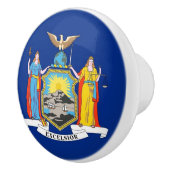 米国ニューヨーク州旗とセラミックノブの引っ張り セラミックノブ (右)