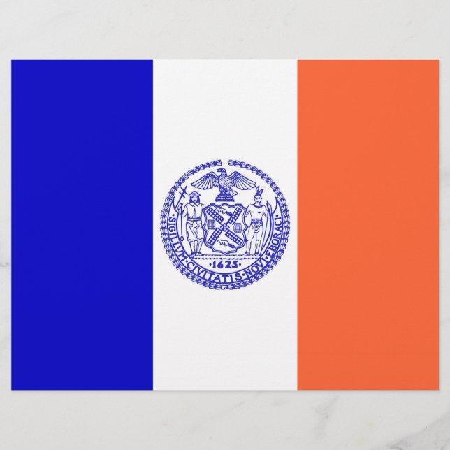 米国ニューヨーク州旗とレターヘッド (正面)