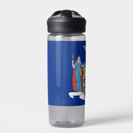 米国ニューヨーク州旗を持つウォーターボトル ウォーターボトル (正面)