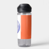 米国ニューヨーク州旗を持つウォーターボトル ウォーターボトル (背面)