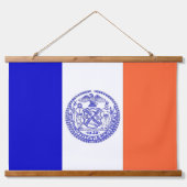 米国ニューヨーク州旗を持つウォールタペストリー 吊り下げ型タペストリー (正面)