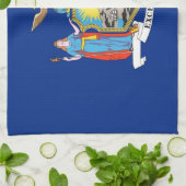 米国ニューヨーク州旗を持つキッチンタオル キッチンタオル (折り畳み)