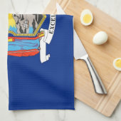 米国ニューヨーク州旗を持つキッチンタオル キッチンタオル (四つ折り)