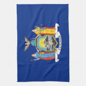 米国ニューヨーク州旗を持つキッチンタオル キッチンタオル (縦)