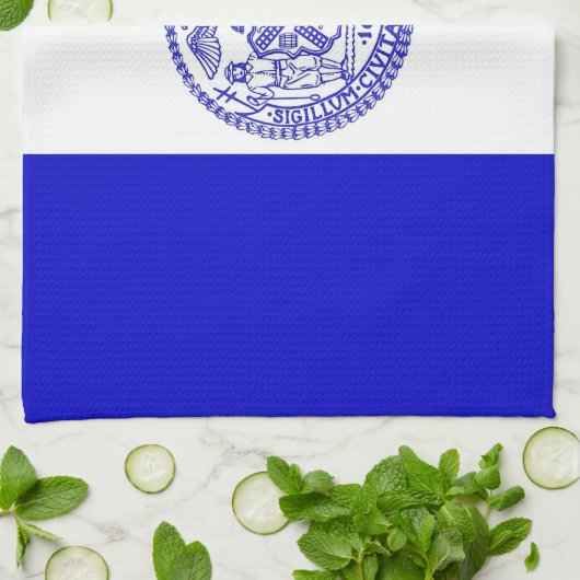 米国ニューヨーク州旗を持つキッチンタオル キッチンタオル (折り畳み)