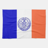 米国ニューヨーク州旗を持つキッチンタオル キッチンタオル (横)