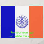 米国ニューヨーク州旗を持つチラシ チラシ (正面)