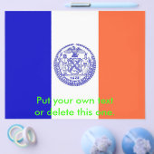 米国ニューヨーク州旗を持つチラシ チラシ (シングル)