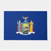 米国ニューヨーク州旗を持つドア州 ドアマット (正面)