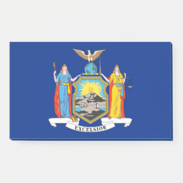 米国ニューヨーク州旗を持つノート ポストイット