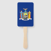 米国ニューヨーク州旗を持つハンドファンのセット ハンドファン (裏面)