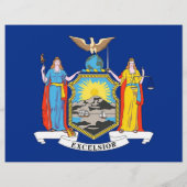 米国ニューヨーク州旗を持つフライヤー チラシ (裏面)