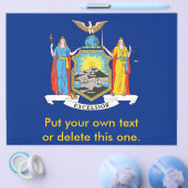 米国ニューヨーク州旗を持つフライヤー チラシ (シングル)