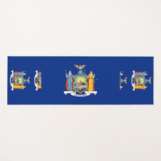 米国ニューヨーク州旗を持つ愛国的なヨガマット ヨガマット (正面(横))