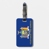 米国ニューヨーク州旗を持つ荷札 ラゲッジタグ (裏面縦)
