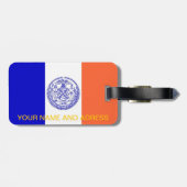 米国ニューヨーク州旗を持つ荷札 ラゲッジタグ (裏面横)