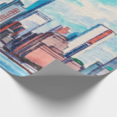 米国ニューヨーク州。大都市超高層ビル  ラッピングペーパー (角)