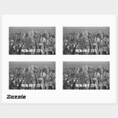 米国ニューヨーク市スカイライン1987 長方形シール (シート)