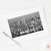 米国ニューヨーク市スカイライン1987 長方形シール (封筒)