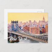 米国ニューヨーク市マンハッタン ポストカード (正面/裏面)