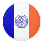 米国ニューヨーク市旗とセラミックノブの引っ張り セラミックノブ (正面)