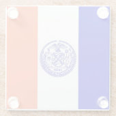 米国ニューヨーク市旗を持つガラスコースター ガラスコースター (裏面)