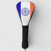 米国ニューヨーク市旗を持つゴルフドライバーカバー ゴルフヘッドカバー (正面)