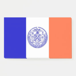 米国ニューヨーク市旗を持つノート ポストイット