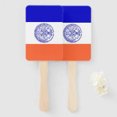 米国ニューヨーク市旗を持つハンドファンのセット ハンドファン (正面&裏面)