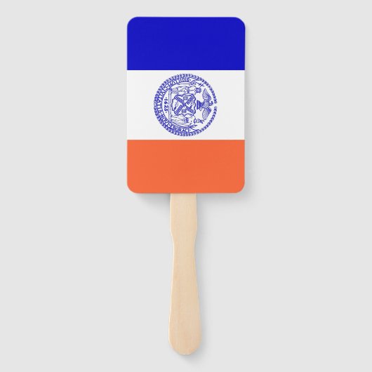 米国ニューヨーク市旗を持つハンドファンのセット ハンドファン (裏面)