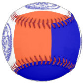 米国ニューヨーク市旗を持つ愛国的なソフトボール ソフトボール (正面)