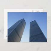 米国ニューヨーク。のツインタワーで見上げる ポストカード (正面/裏面)