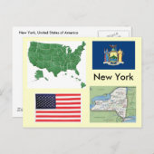 米国ニューヨーク ポストカード (正面/裏面)