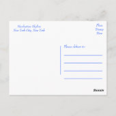 米国ニューヨーク,マンハッタンスカイライン,ニューヨーク ポストカード (裏面)