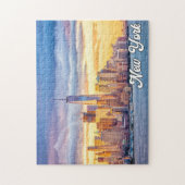 米国ニューヨーク，マンハッタン ジグソーパズル (縦)